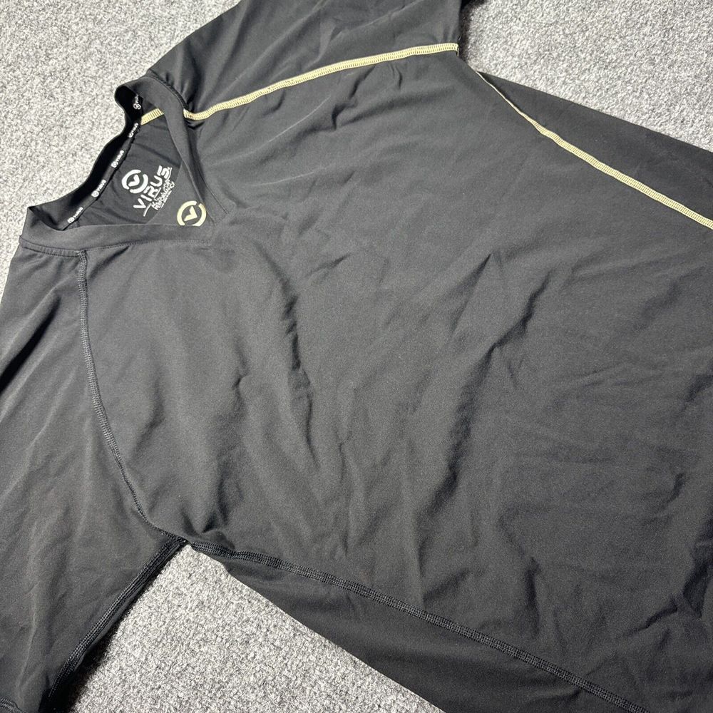 Virus Mens Compression Shirt  Black Action Sport Performance Energy Series SZ XL